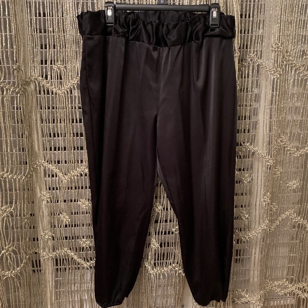 Black Silk Capris